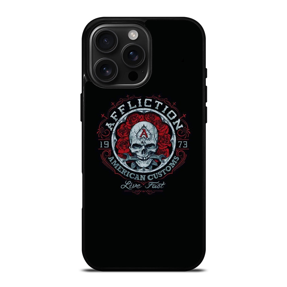 AFFLICTION SKULL ROSE iPhone Case Cover