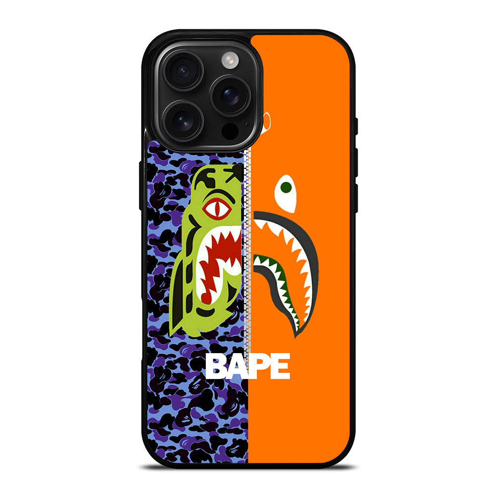 BAPE CAMO SHARK ZIPPER iPhone Case Cover