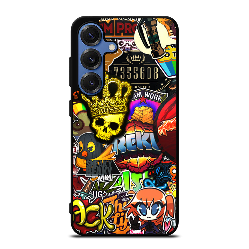 CSGO STICKER BOMB PATTERN Samsung Galaxy Case Cover