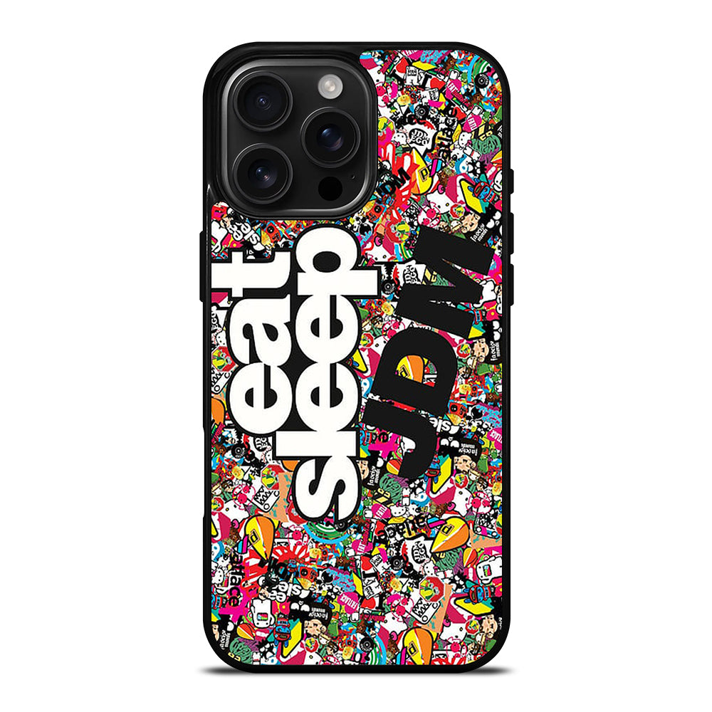 EAT SLEEP JDM STICKER BOMB iPhone Case Cover
