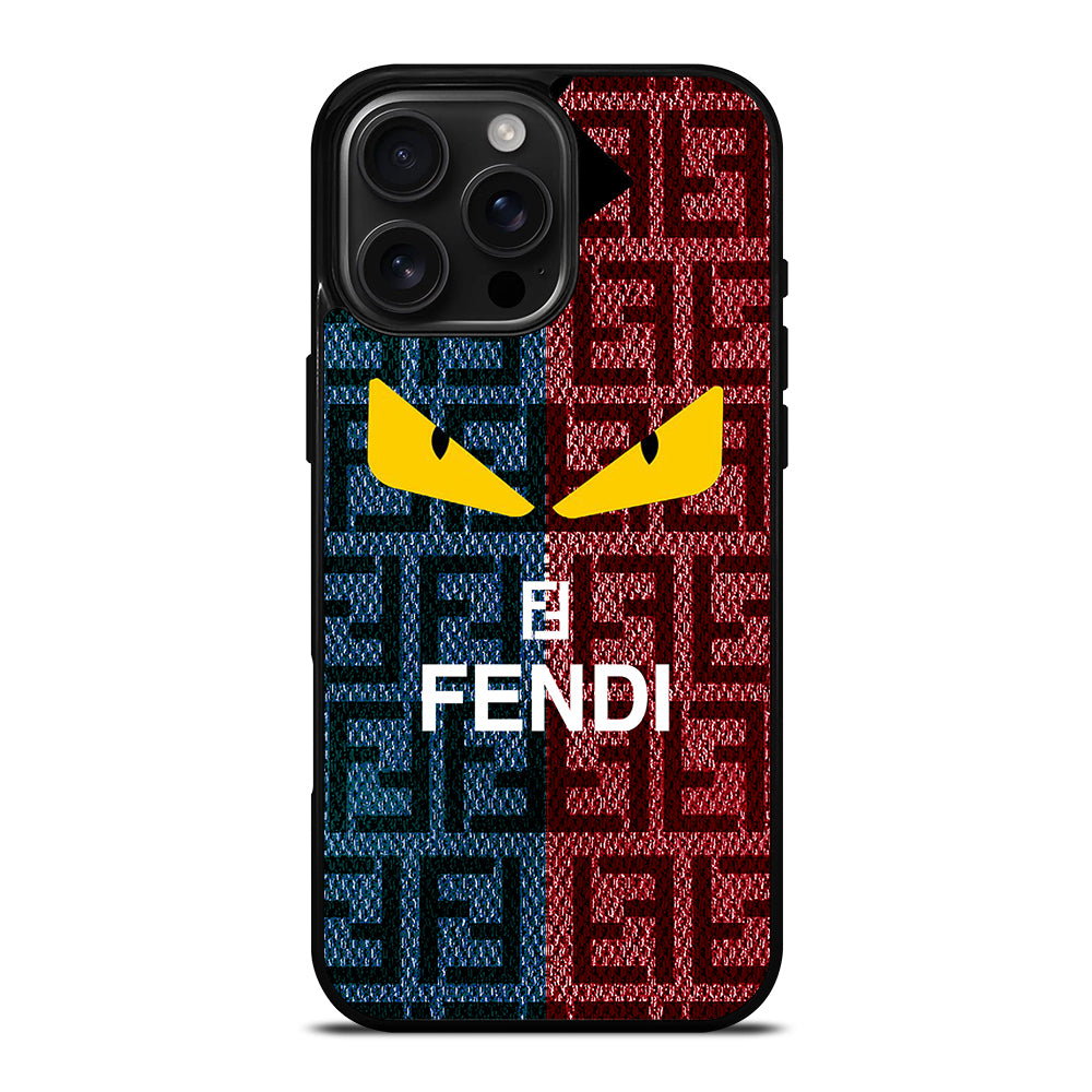 FENDI ROMA BLUE RED PATTERN iPhone Case Cover