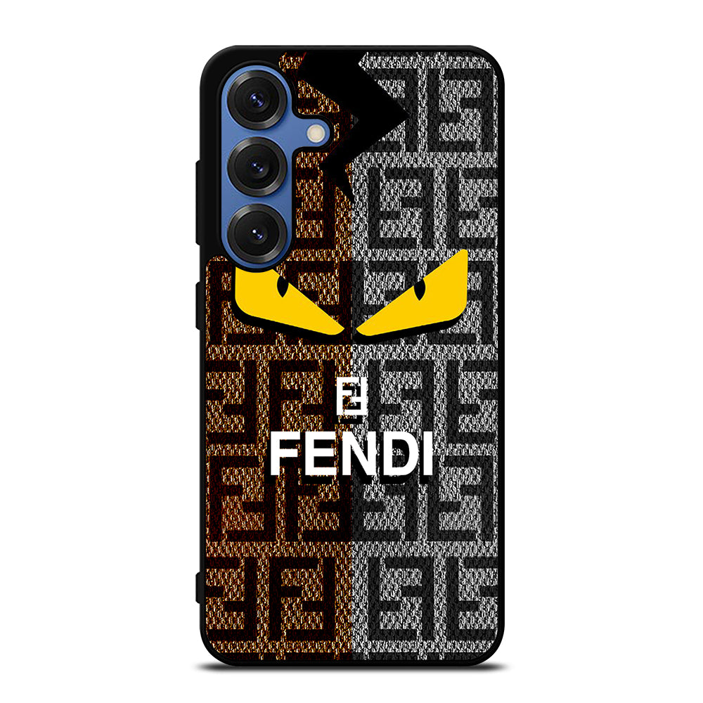 FENDI ROMA BROWN GREY PATTERN Samsung Galaxy Case Cover