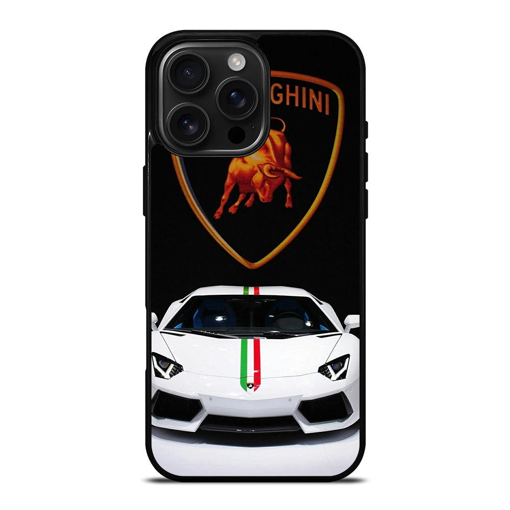 LAMBORGHINI WHITE CAR iPhone Case Cover