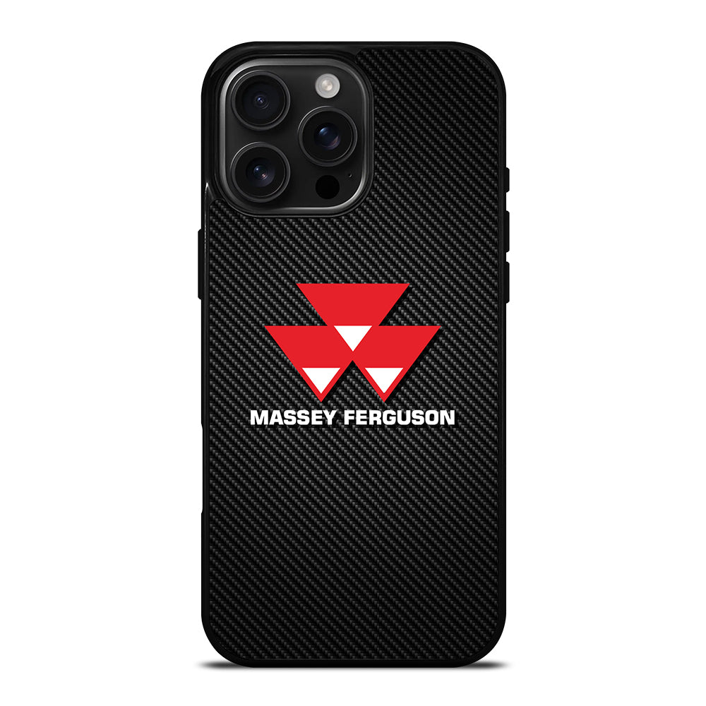 MASSEY FERGUSON TRACTOR LOGO CARBON iPhone Case Cover