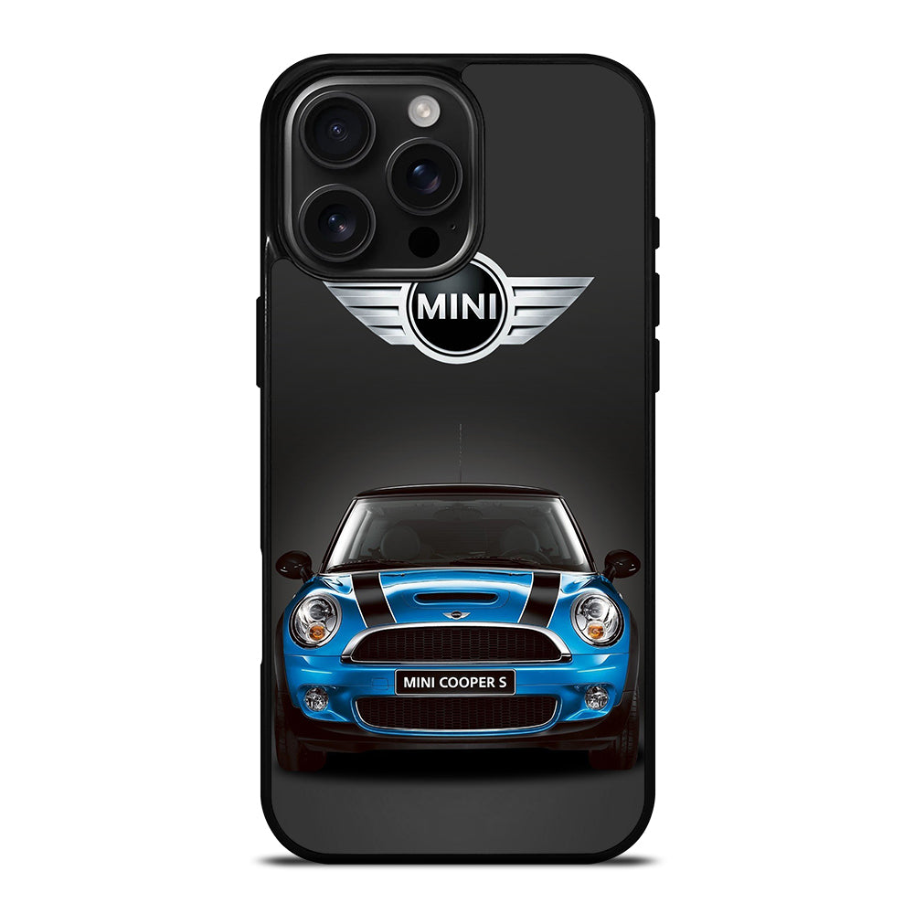 MINI COOPER BLUE CAR iPhone Case Cover