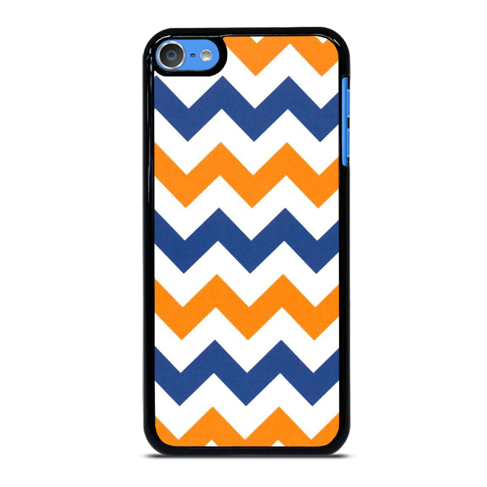 RILEY BLAKE ORANGE AND BLUE STRIPE iPod Touch Case Cover