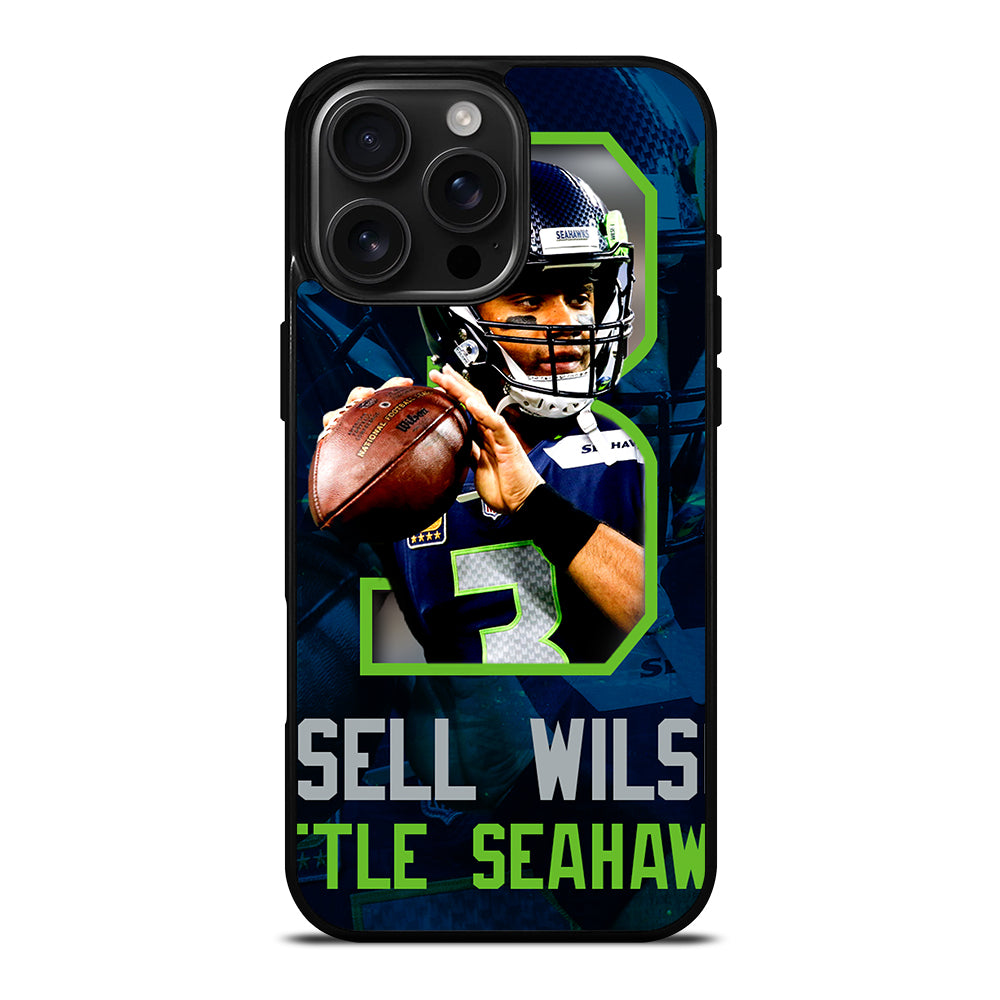 RUSSELL WILSON 3 SEATTLE SEAHAWKS iPhone Case Cover
