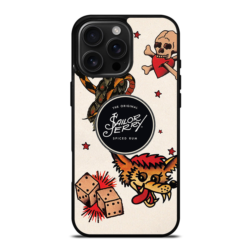 SAILOR JERRY TATTOO LOGO iPhone Case Cover
