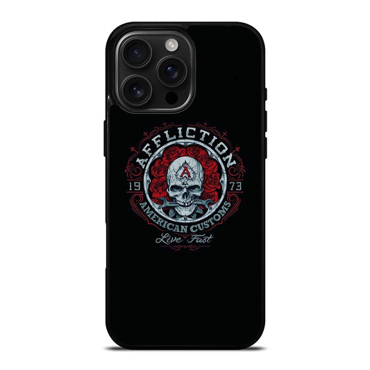 AFFLICTION SKULL ROSE iPhone Case Cover