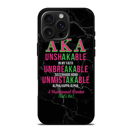 ALPHA KAPPA ALPHA BLACK MARBLE iPhone Case Cover