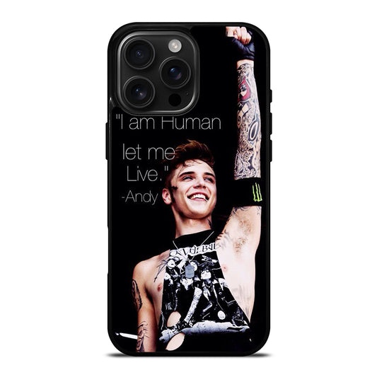 ANDY BIERSACK BLACK VEIL BRIDES QUOTE iPhone Case Cover