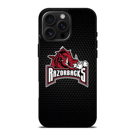 ARKANSAS RAZORBACKS METAL LOGO iPhone Case Cover