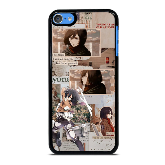 ATTACK ON TITAN MIKASA ACKERMAN COLLAGE iPod Touch Case Cover