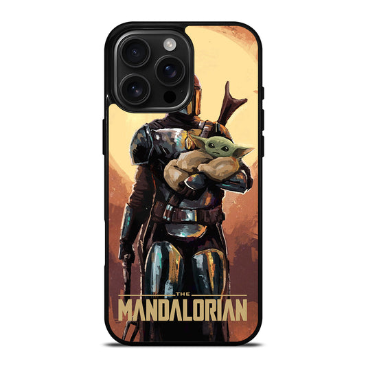 BABY YODA AND THE MANDALORIAN ART iPhone Case Cover