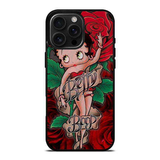 BETTY BOOP CARTOON FLOWER iPhone Case Cover