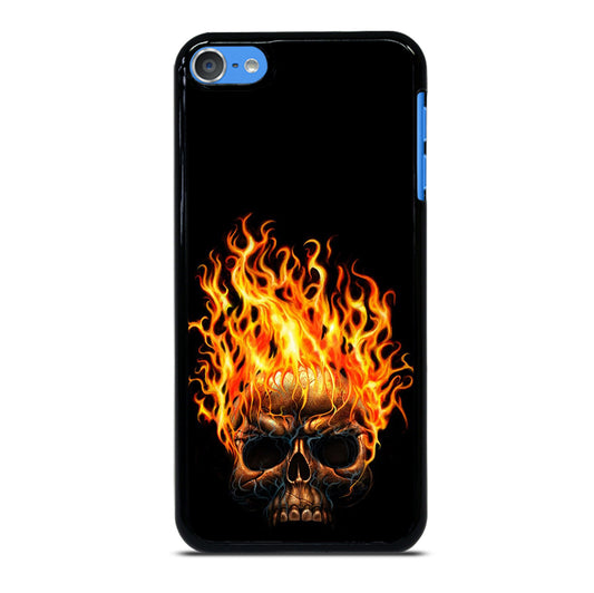 BIKER SKULL FLAMING iPod Touch Case Cover