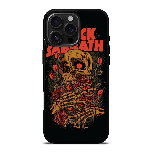BLACK SABBATH SKULL ROSE LOGO iPhone Case Cover