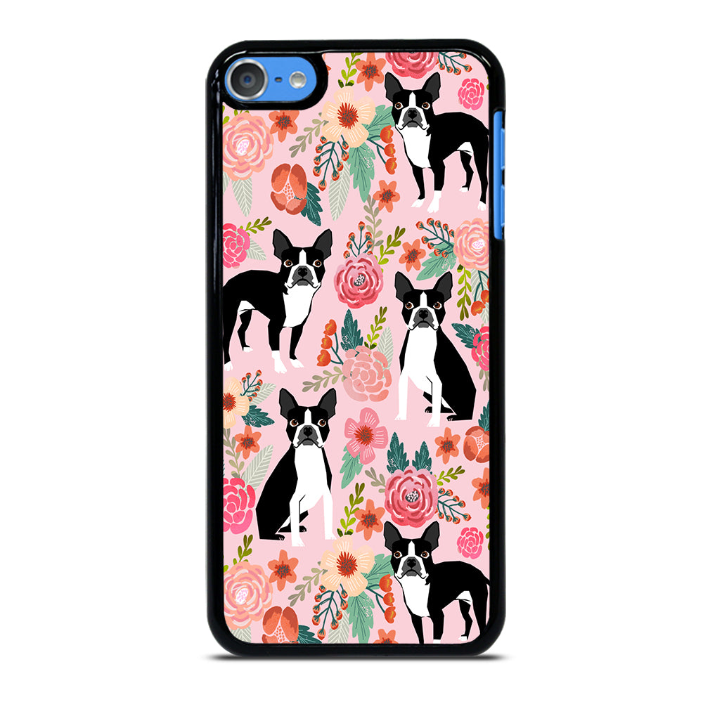 BOSTON TERRIER DOG FLORAL PATTERN iPod Touch Case Cover