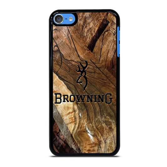 BROWNING DEER WOODEN LOGO iPod Touch Case Cover