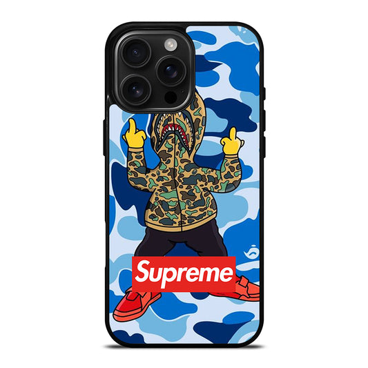 CAMO BAPE SHARK BLUE iPhone Case Cover