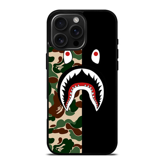 CAMO BAPE SHARK LOGO 2 iPhone Case Cover