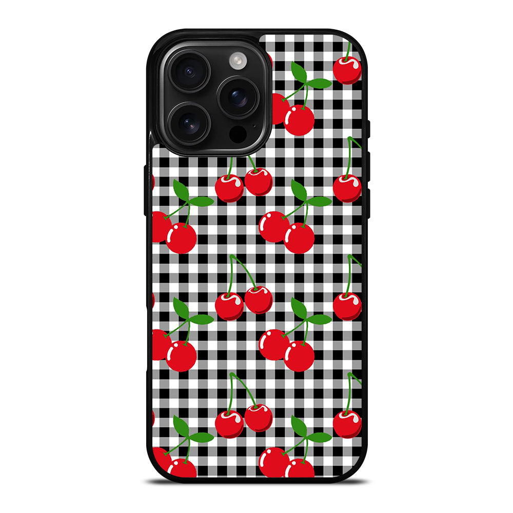 CHECKED CHERRY iPhone Case Cover