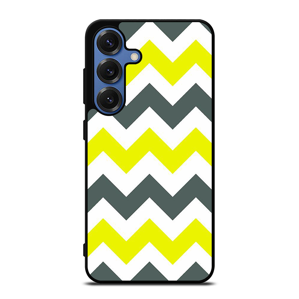 CHEVRON PATTERN YELLOW AND GREY Samsung Galaxy Case Cover