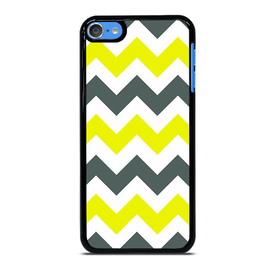 CHEVRON PATTERN YELLOW AND GREY iPod Touch Case Cover