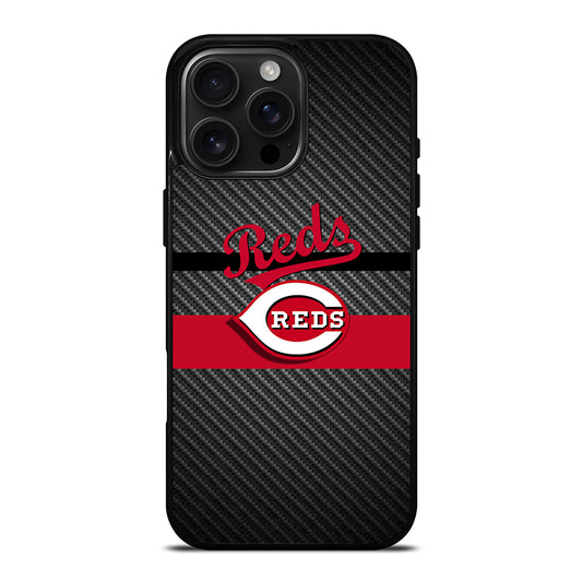 CINCINNATI REDS CARBON iPhone Case Cover