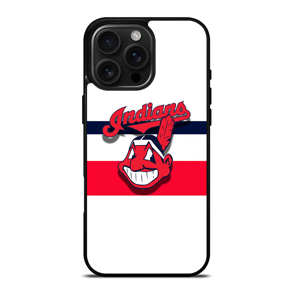 CLEVELAND INDIANS STRIPE LOGO iPhone Case Cover