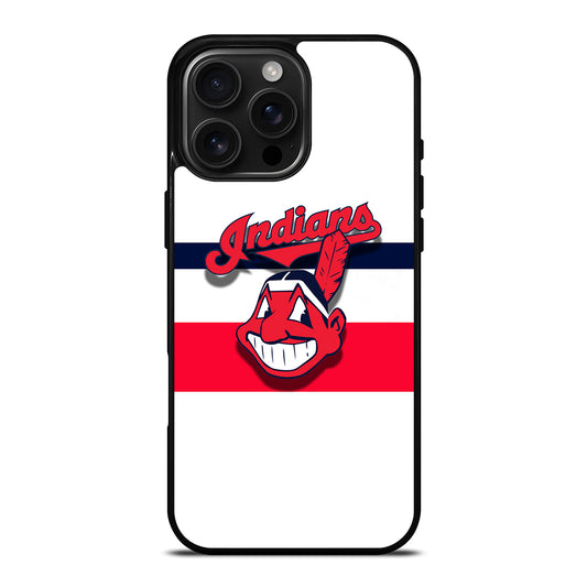 CLEVELAND INDIANS STRIPE LOGO iPhone Case Cover
