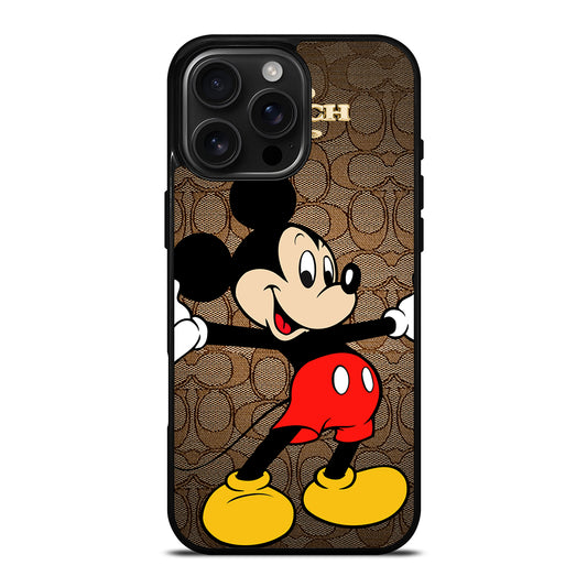 COACH BROWN MICKEY MOUSE 2 iPhone Case Cover