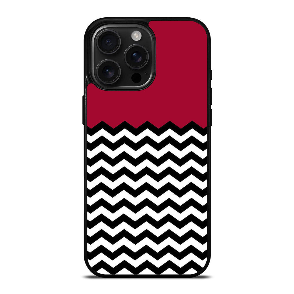 COLOR BLOCK DARK RED CHEVRON iPhone Case Cover