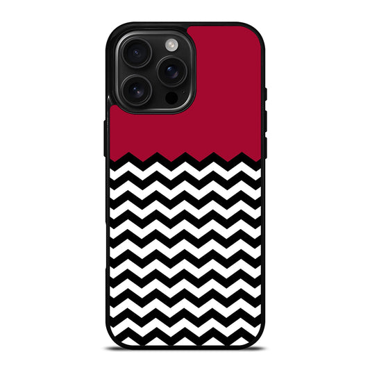 COLOR BLOCK DARK RED CHEVRON iPhone Case Cover