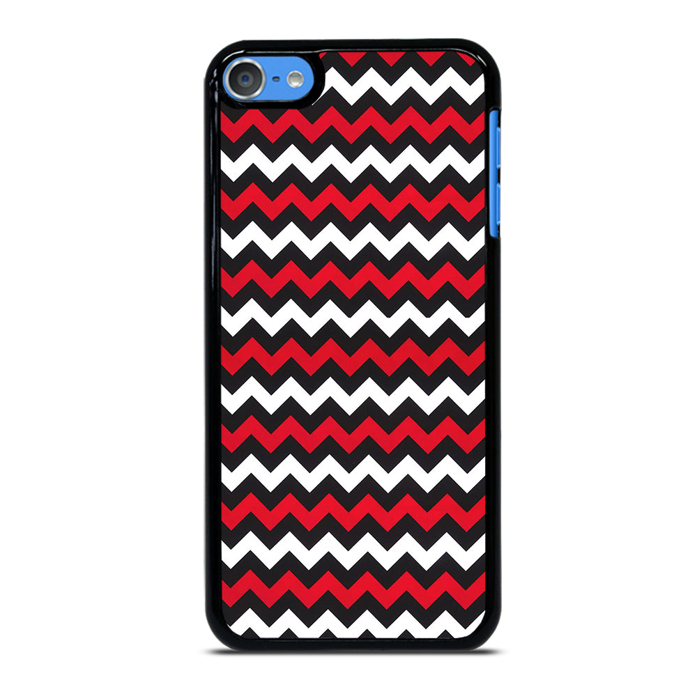 COLOR BLOCK DARK RED CHEVRON PATTERN iPod Touch Case Cover