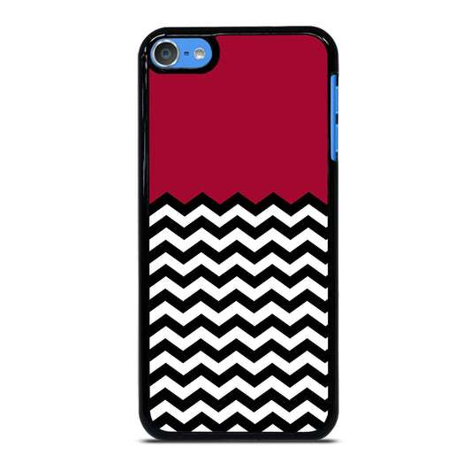 COLOR BLOCK DARK RED CHEVRON iPod Touch Case Cover