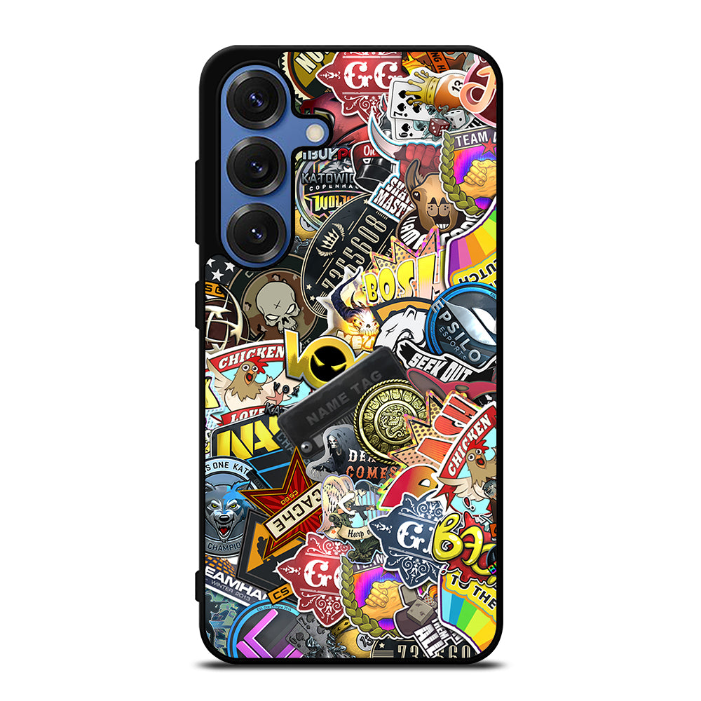 CSGO STICKER BOMB Samsung Galaxy Case Cover