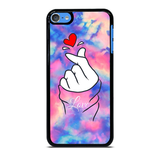CUTE HEART FINGER MARBLE iPod Touch Case Cover
