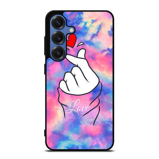 CUTE HEART FINGER MARBLE Samsung Galaxy Case Cover