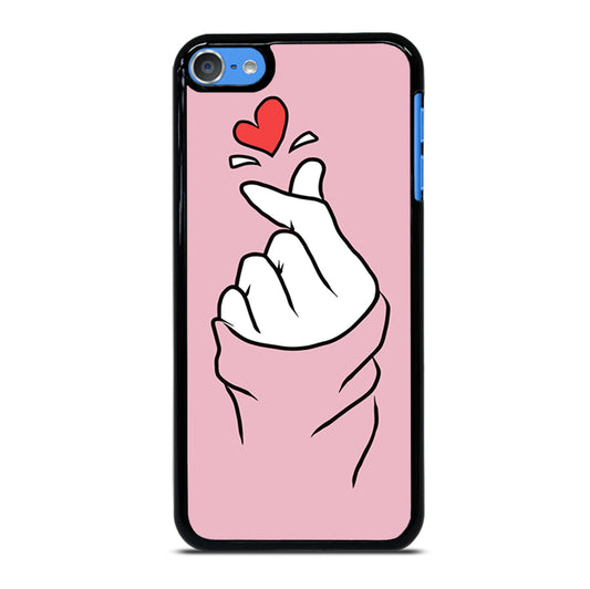 CUTE HEART FINGER PINK iPod Touch Case Cover