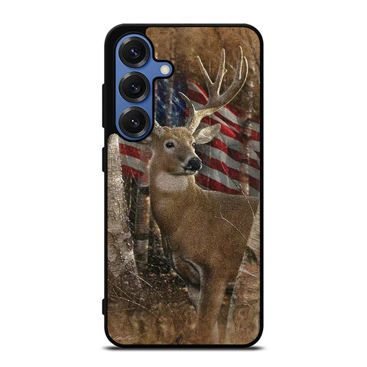 DEER HUNTING AMERICAN FLAG Samsung Galaxy Case Cover