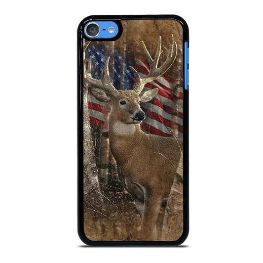 DEER HUNTING AMERICAN FLAG iPod Touch Case Cover
