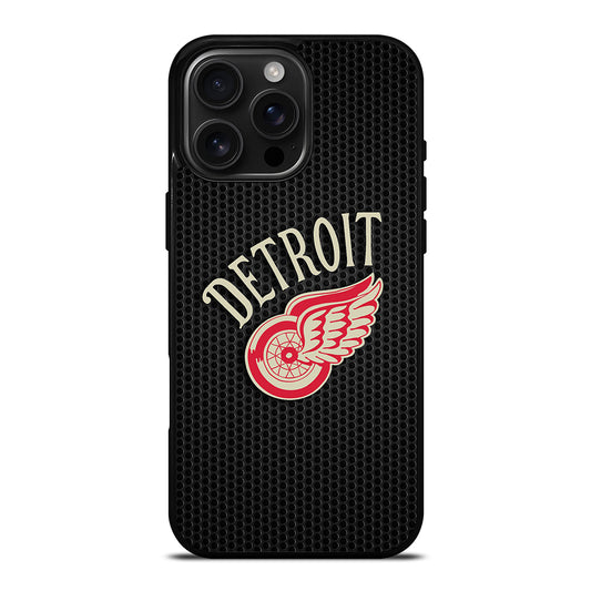 DETROIT RED WINGS METAL LOGO iPhone Case Cover