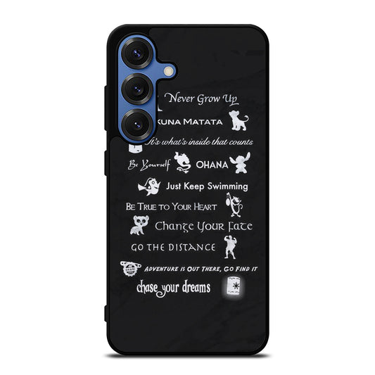 DISNEY LESSONS BLACK MARBLE Samsung Galaxy Case Cover