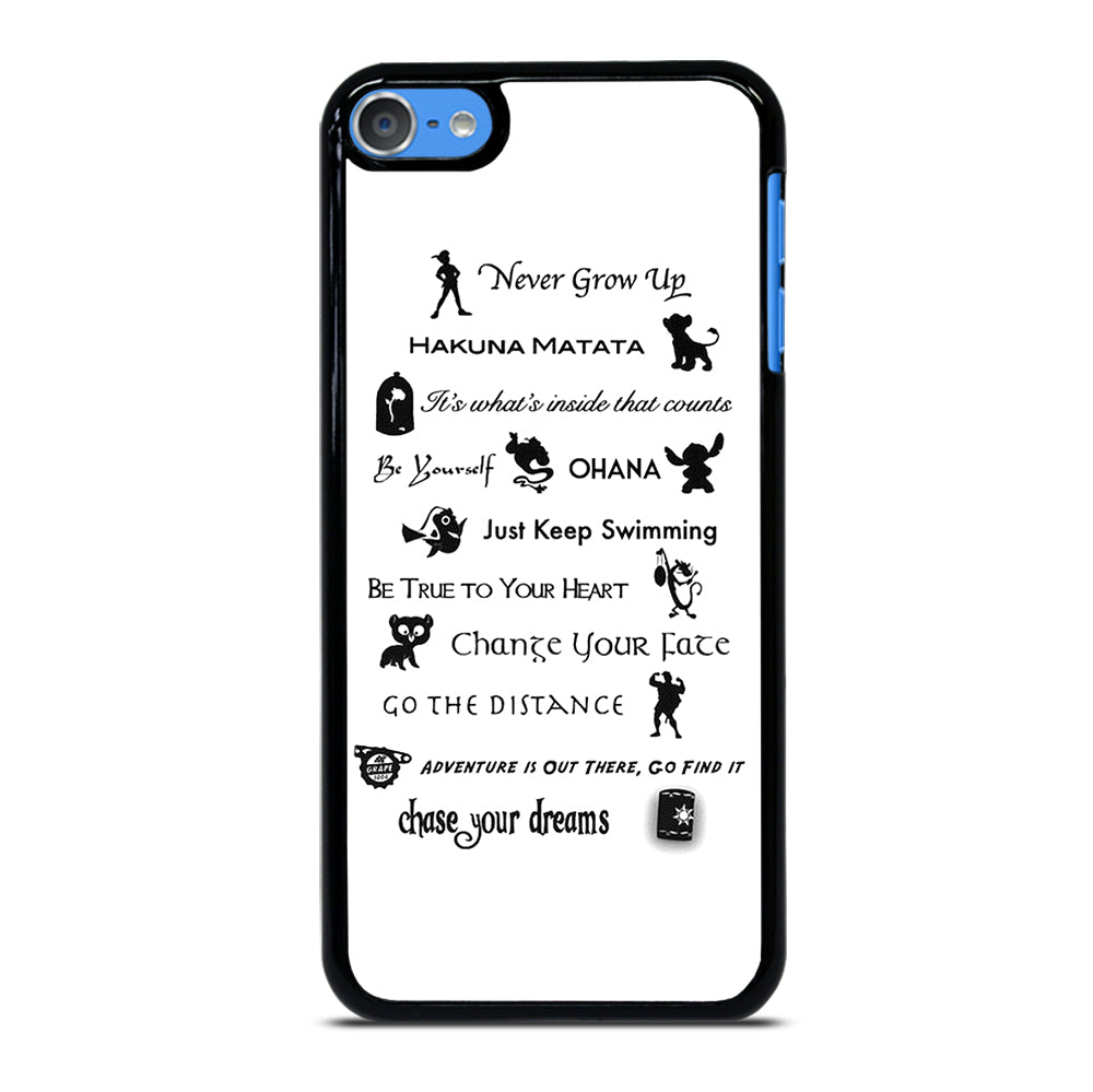 DISNEY LESSONS BLACK QUOTE iPod Touch Case Cover