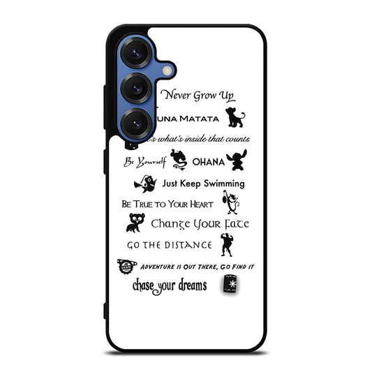 DISNEY LESSONS BLACK QUOTE Samsung Galaxy Case Cover
