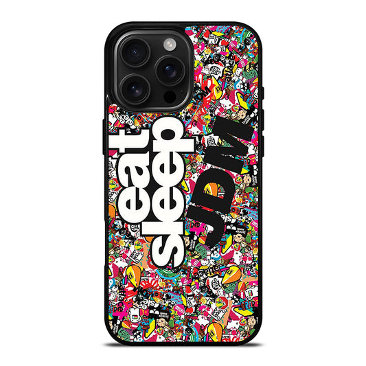 EAT SLEEP JDM STICKER BOMB iPhone Case Cover