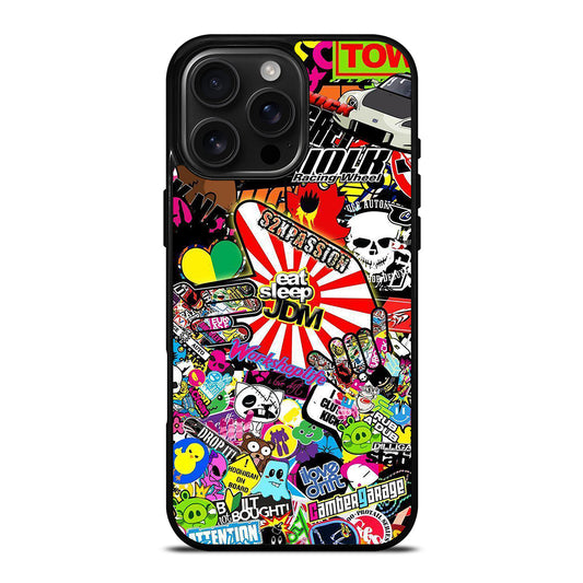 EAT SLEEP JDM STICKER BOMB 2 iPhone Case Cover