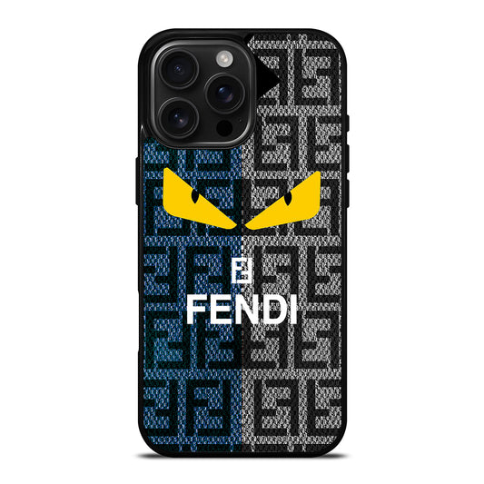 FENDI ROMA BLUE GRAY PATTERN iPhone Case Cover