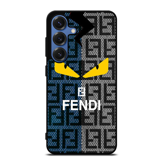 FENDI ROMA BLUE GRAY PATTERN Samsung Galaxy Case Cover